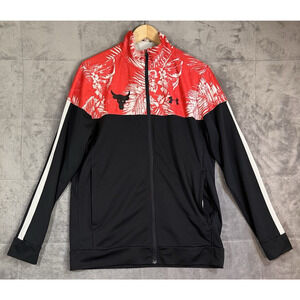 Under Armour Track Jacket Mens Medium Project Rock Aloha Quick Dry Full Zip